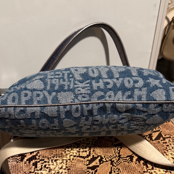 Coach Poppy Denim Graffiti Wordblock Signature Crossbody Bag 2011 - Picture 7 of 13